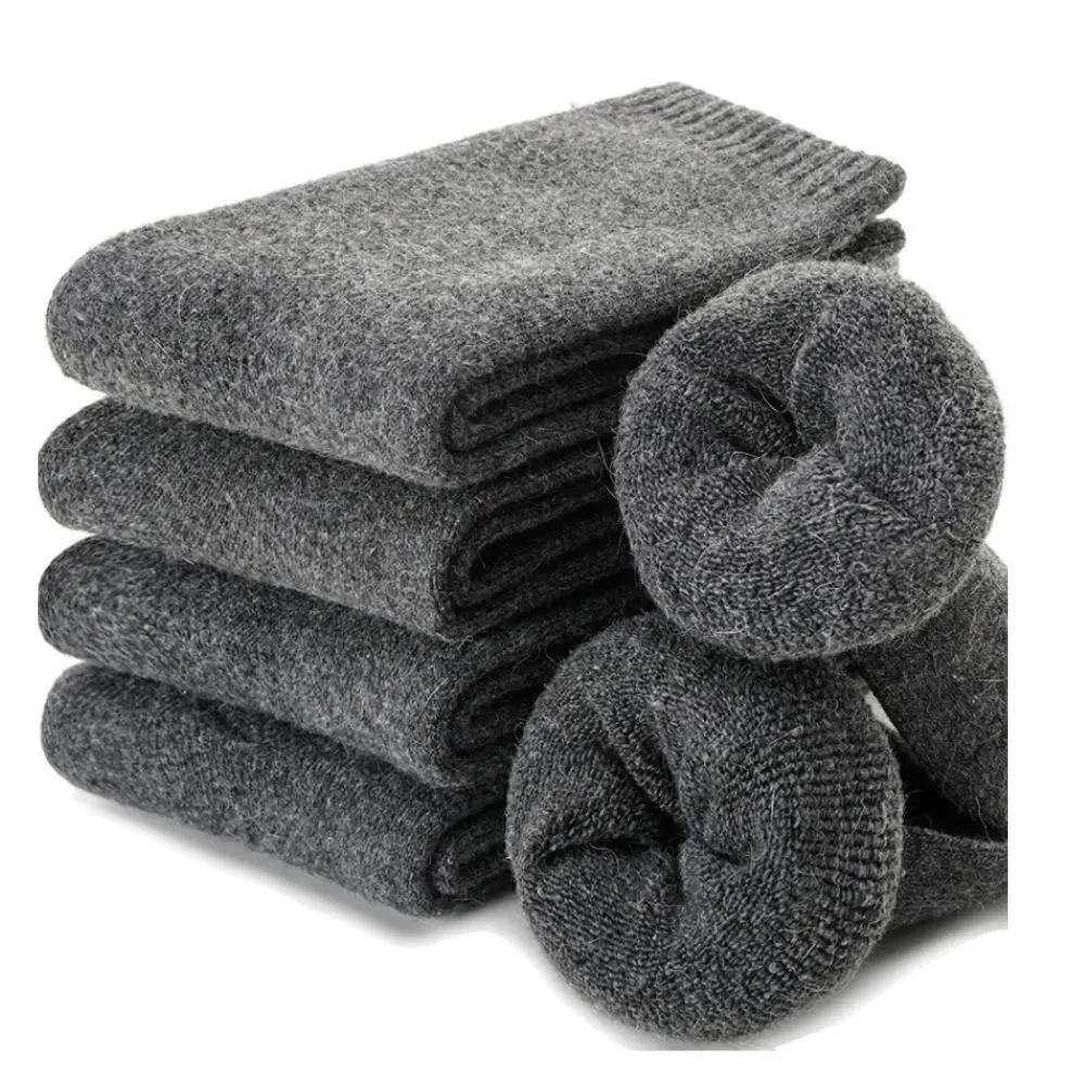 Gray Merino Wool Blend Socks